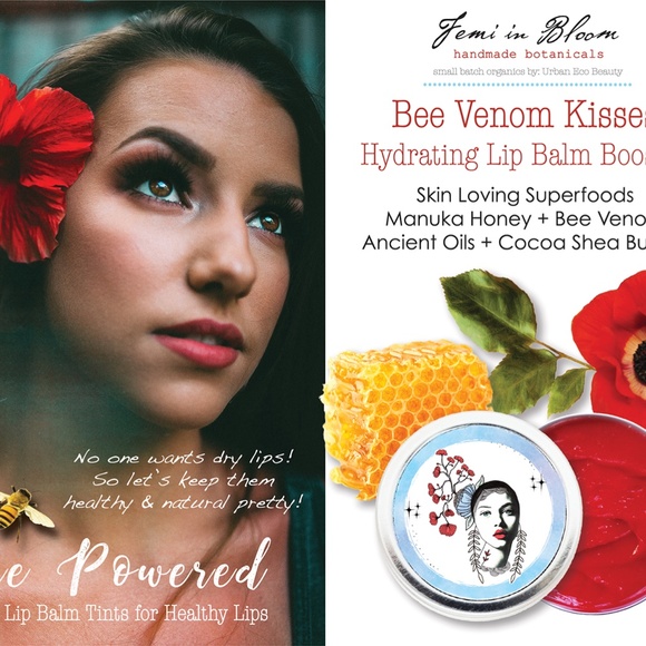 Organic Hydrating Red Lip Balm Booster / Moisturize, Hydrate, Soften Lips - Picture 2 of 14